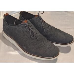 Cole Haan Original Grand Mens 14 M Gray Stitchlite Wingtip Oxford Shoes C27961